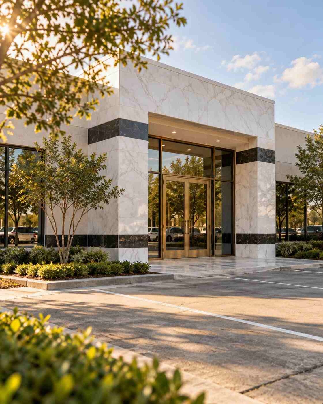 Entrance of our building at 2525 N Loop W Fwy, Houston